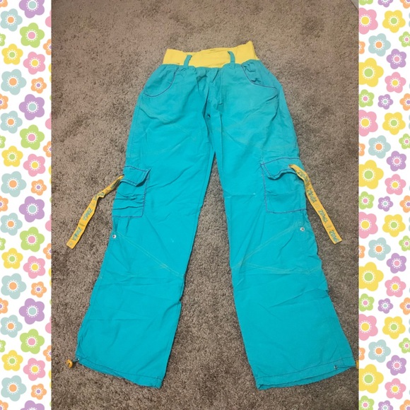 Zumba Fitness Mens Fusion Cargo Pants Large Blue